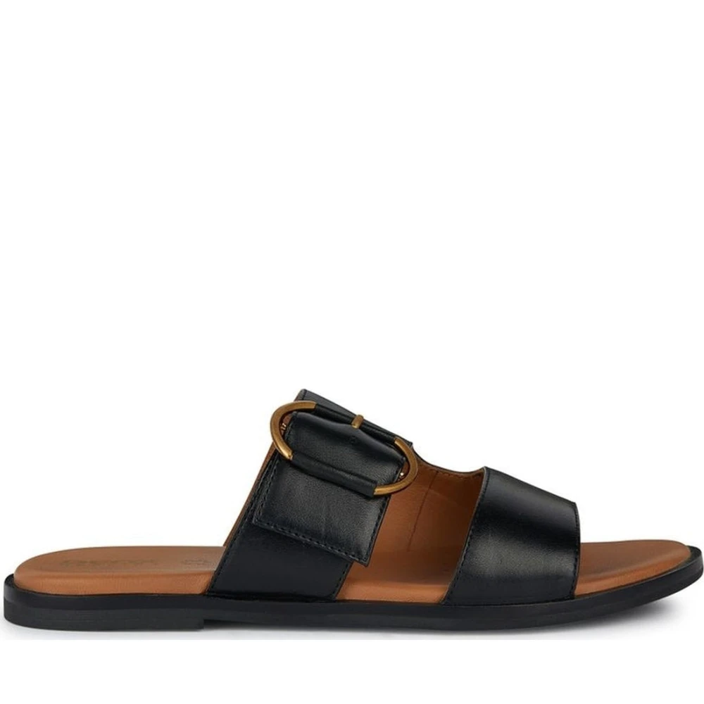 Geox Women's Black Sliders, 5 Uk, Naileen Sandals