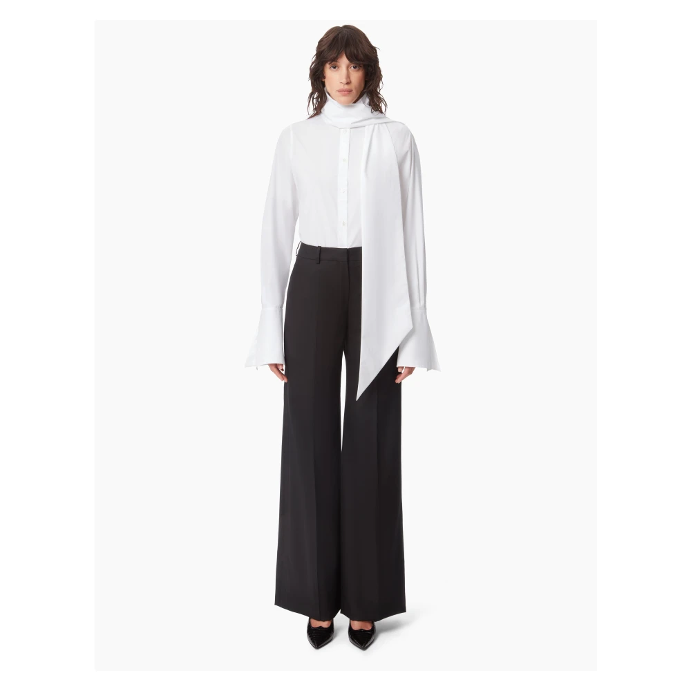 Nina Ricci Witte Strikshirt Elegante Stijl White Dames