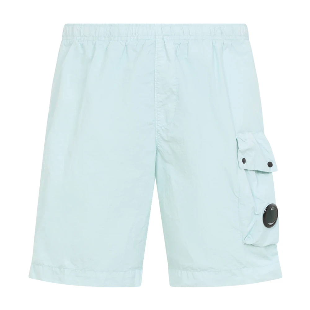 C.p. Company Men's Blue Beachwear, L, Lens Pocket Swim Shorts