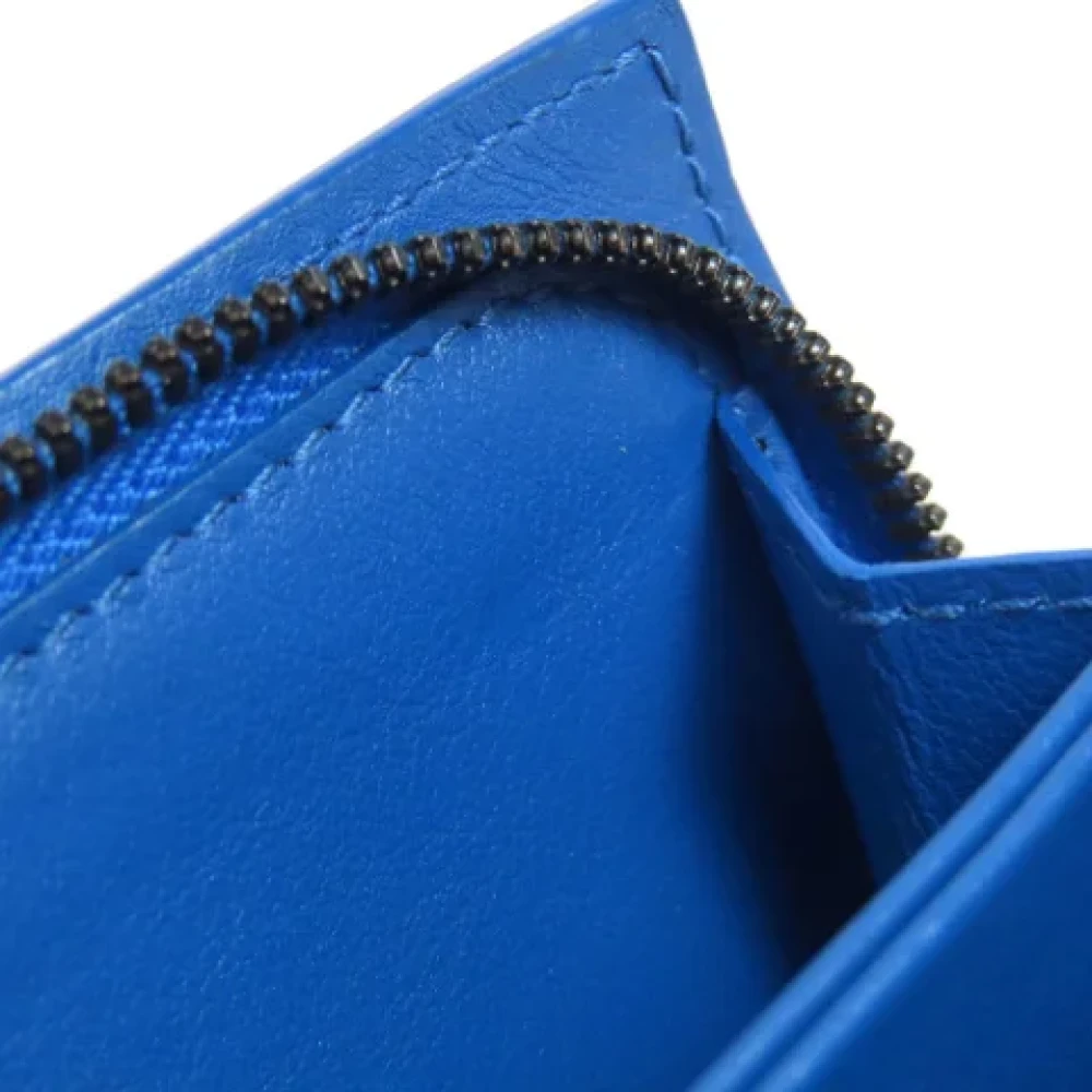 Bottega Veneta Vintage Pre-owned Leather wallets Blue Dames
