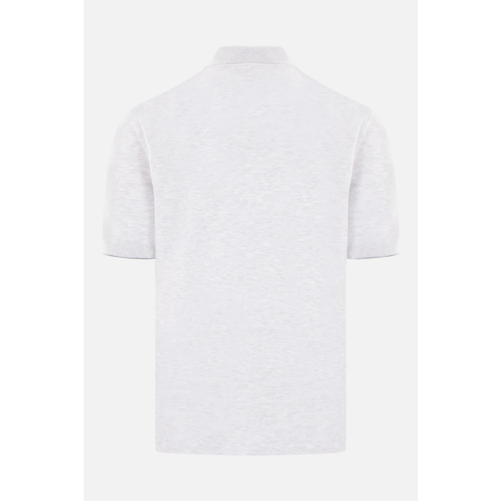 BRUNELLO CUCINELLI Heren Polo Shirt in Licht Grijs White Heren