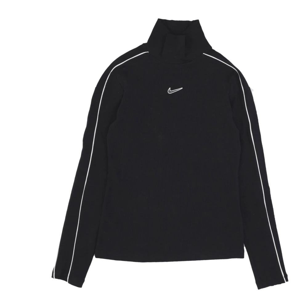 Nike Sporty High-Neck Long Sleeve T-Shirt Black Dames