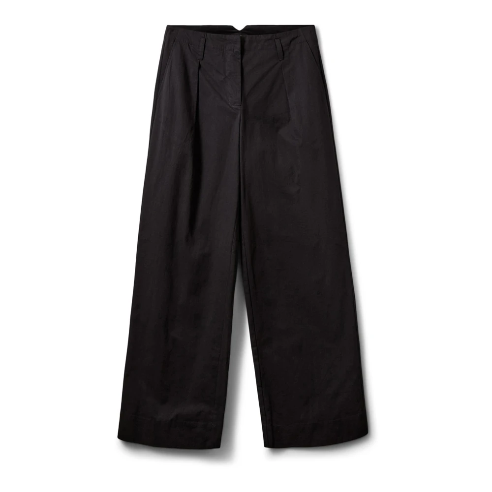 Sofie Schnoor Black Wide Trousers - Female - Wide Trousers - Xs - Trousers