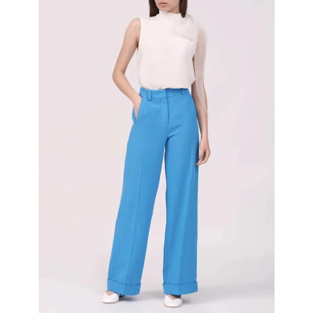 RIANI Rechte broek met splitten Blue Dames