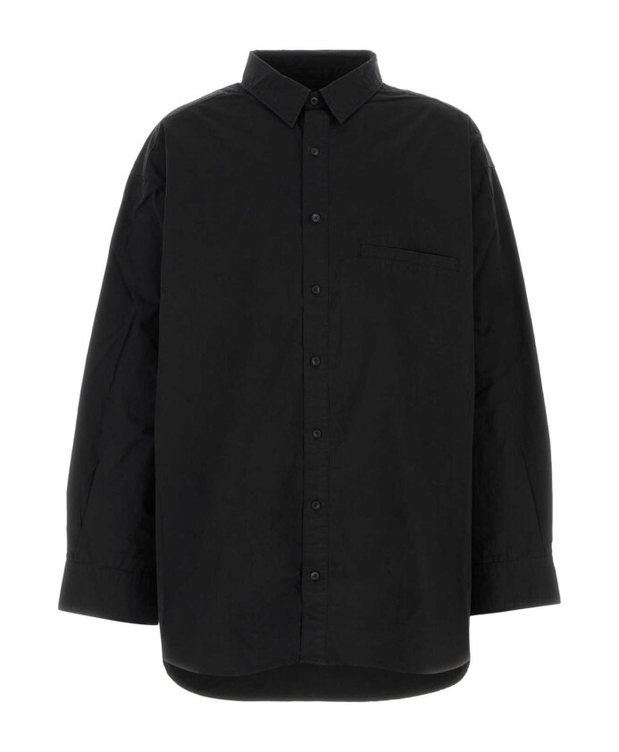 chemise-oversize-en-popeline-noire
