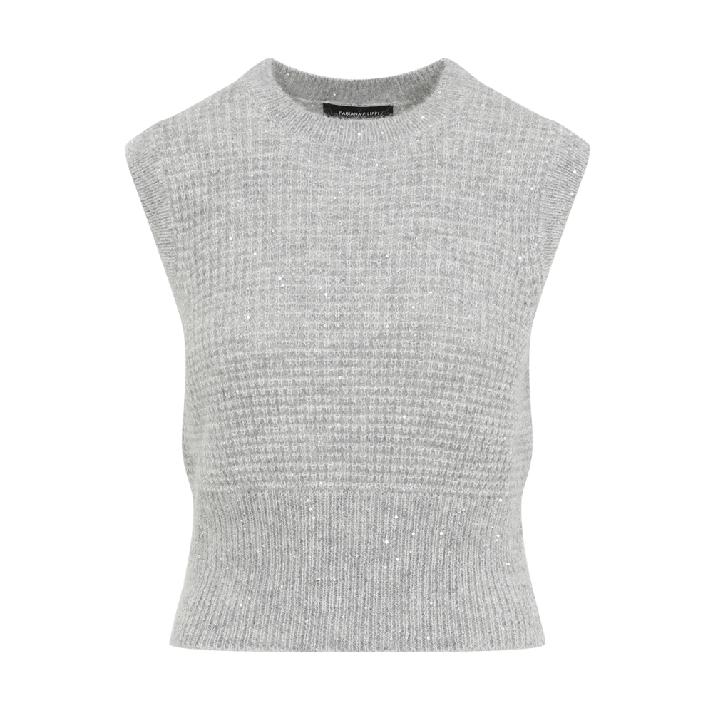 Fabiana Filippi Roccia Quiltad Gilet Gray, Dam