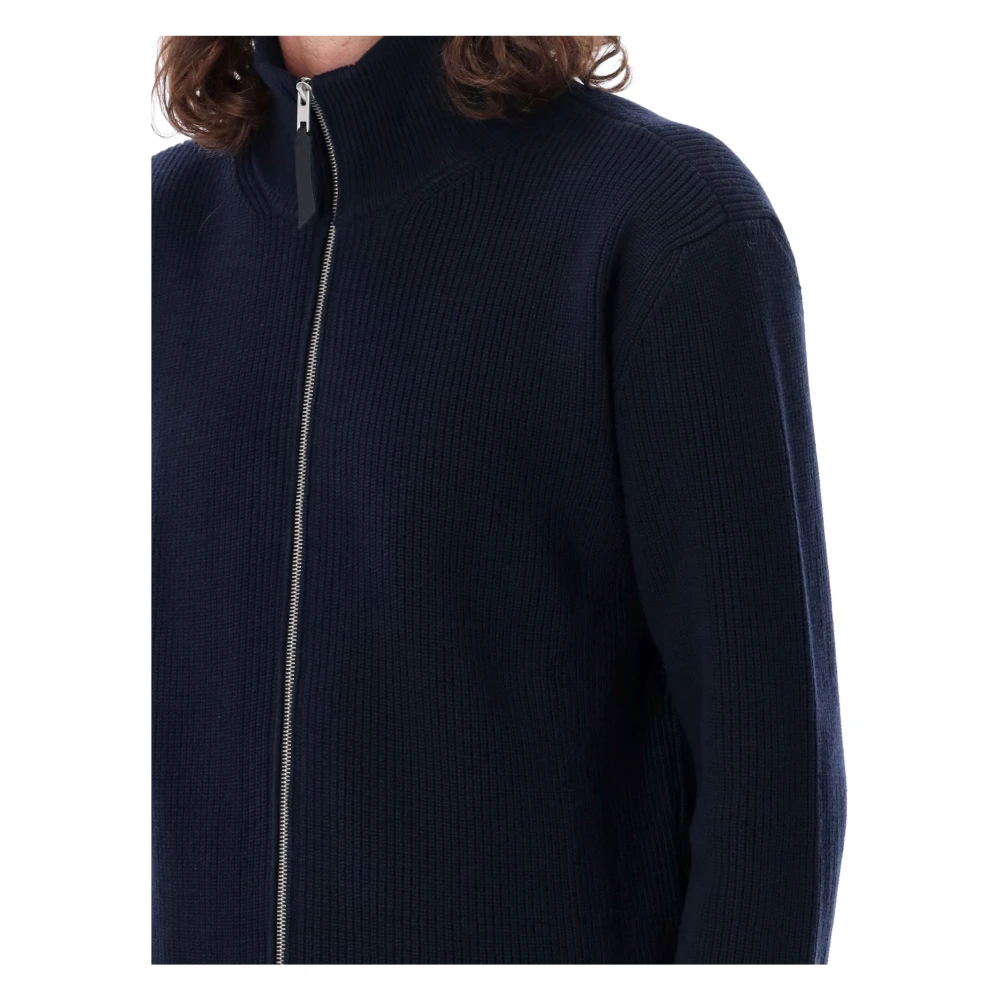 Maison Margiela Navy Gebreide Kleding Camionaire Ritsvest Blue Heren