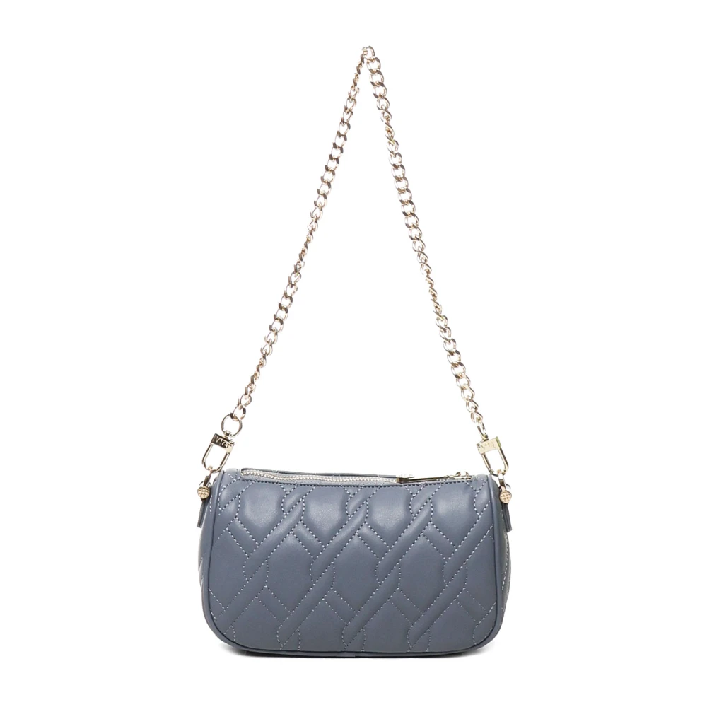 V73 Denim Maxi Gewatteerde Tas met Rits Blue Dames