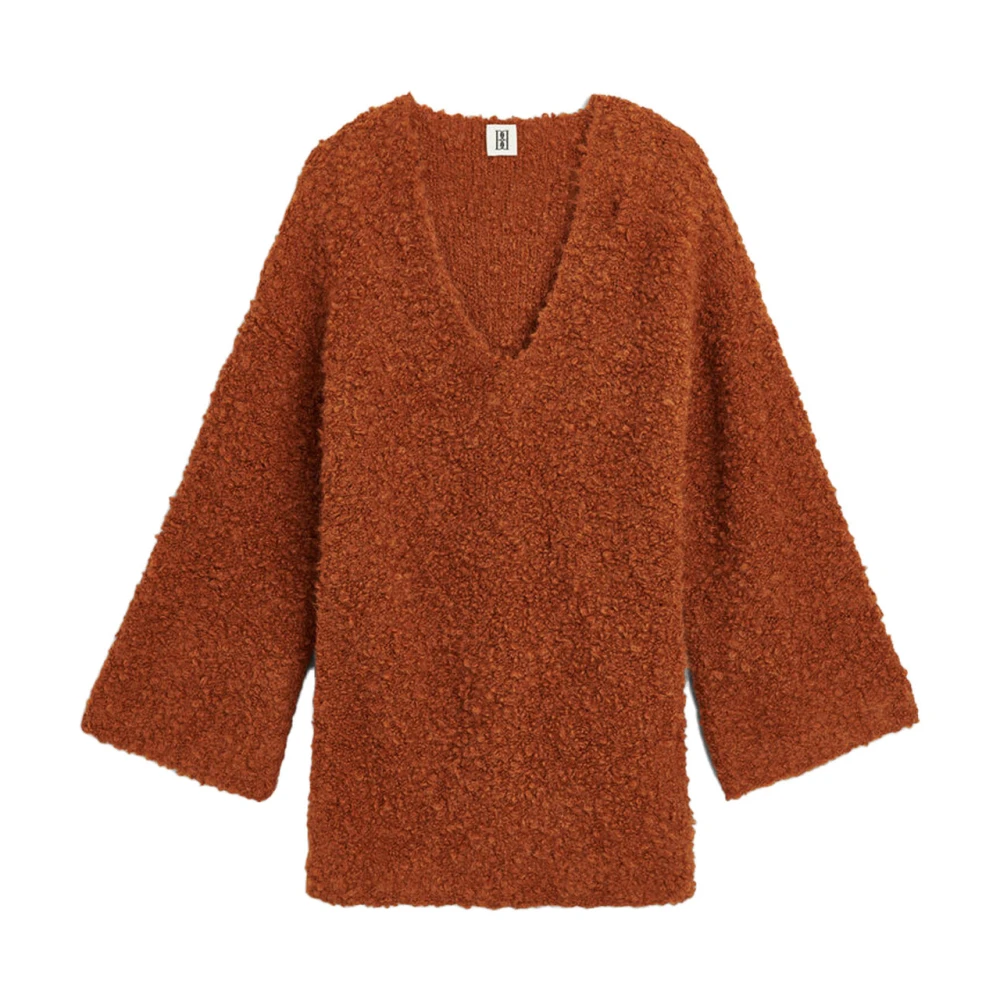 By Malene Birger Women's Red Wide-Sleeve Alpaca Sweater