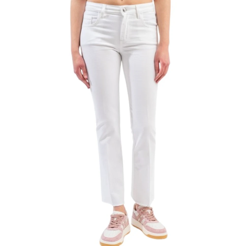 Fay Witte Denim Jeans White Dames