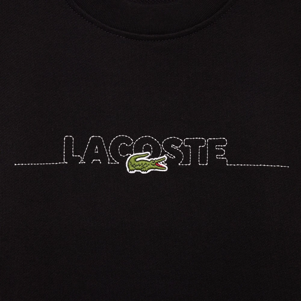 Lacoste Zwarte hoodie voor mannen Aw24 Black Heren