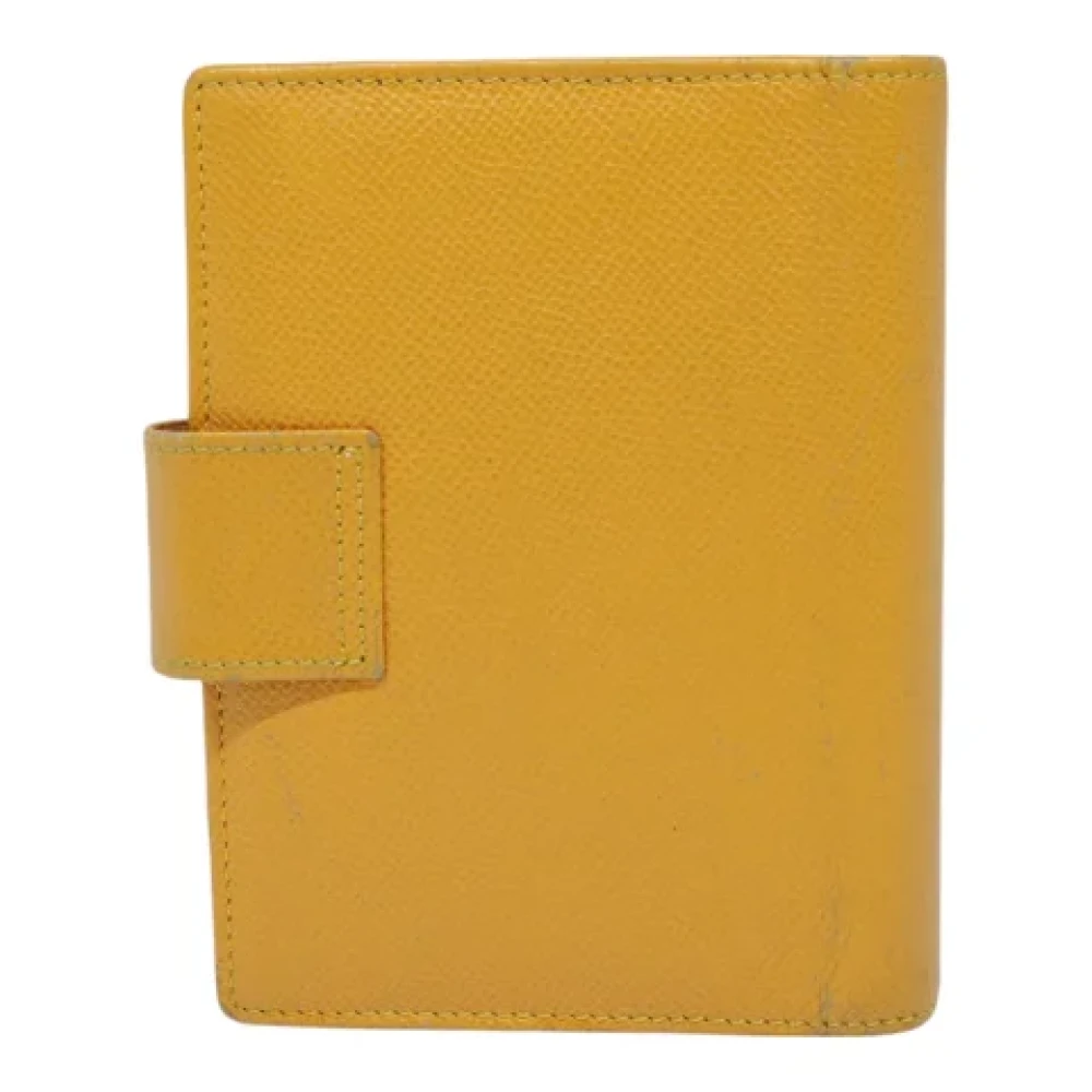 Celine Vintage Pre-owned Leather home-office Yellow Dames