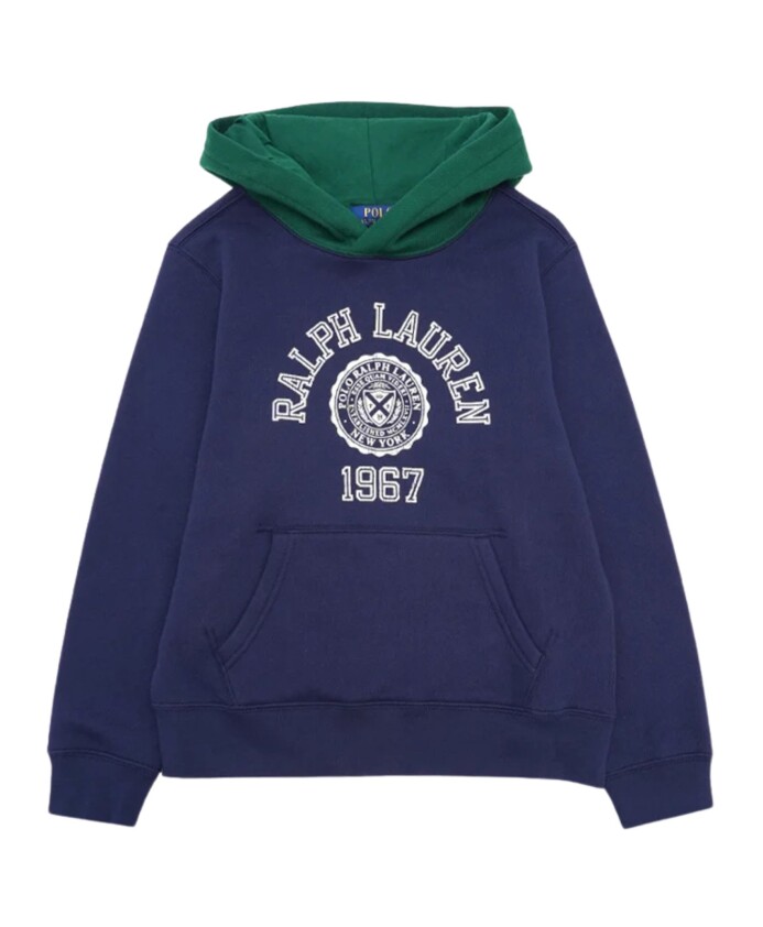 sweat-a-capuche-en-molleton-color-block-avec-logo