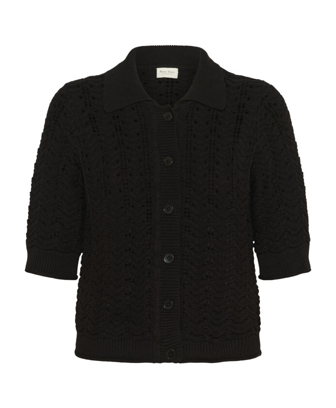 pull-noir-en-maille-a-manches-courtes