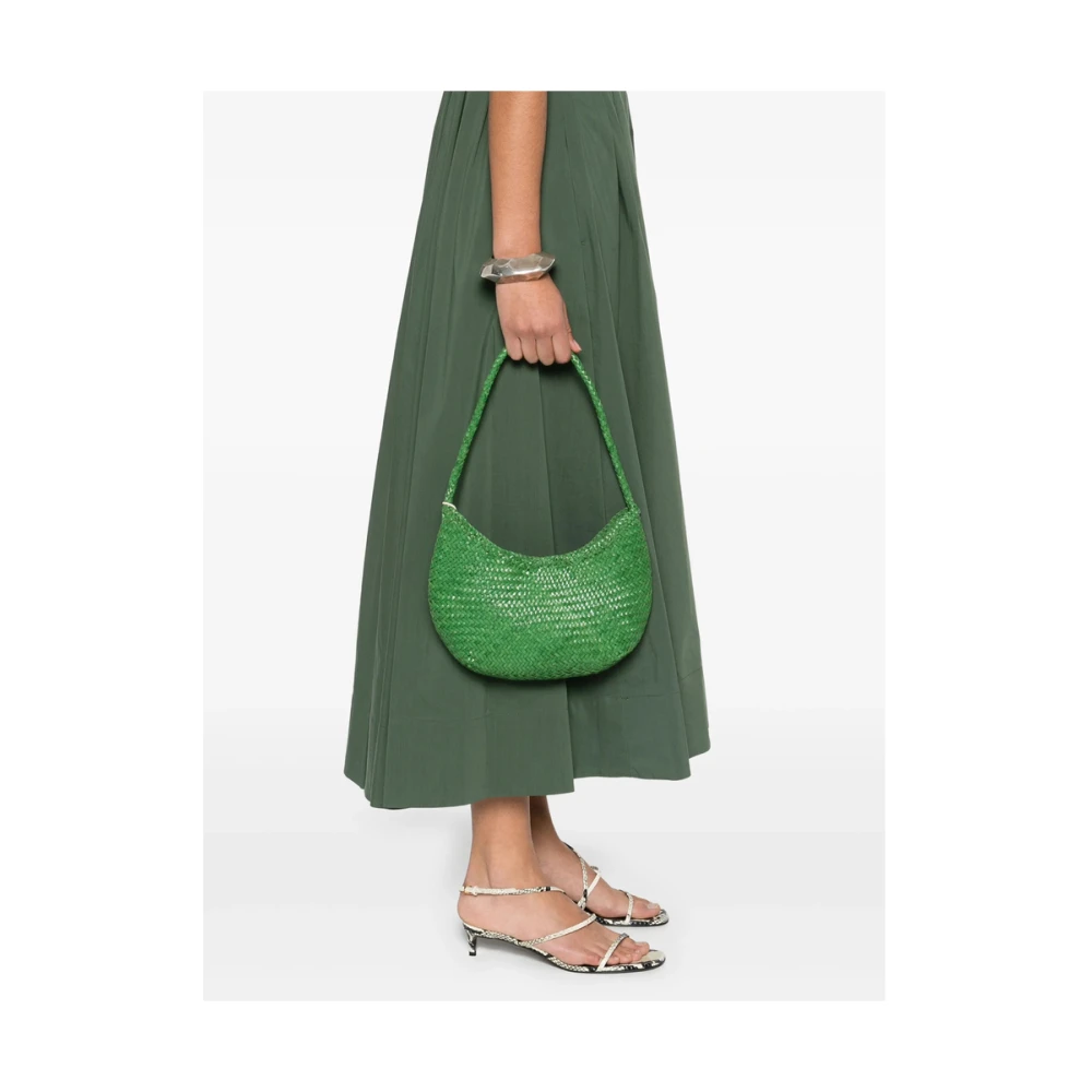 Dragon Diffusion Groene Gevlochten Top Handvat Tas Green Dames