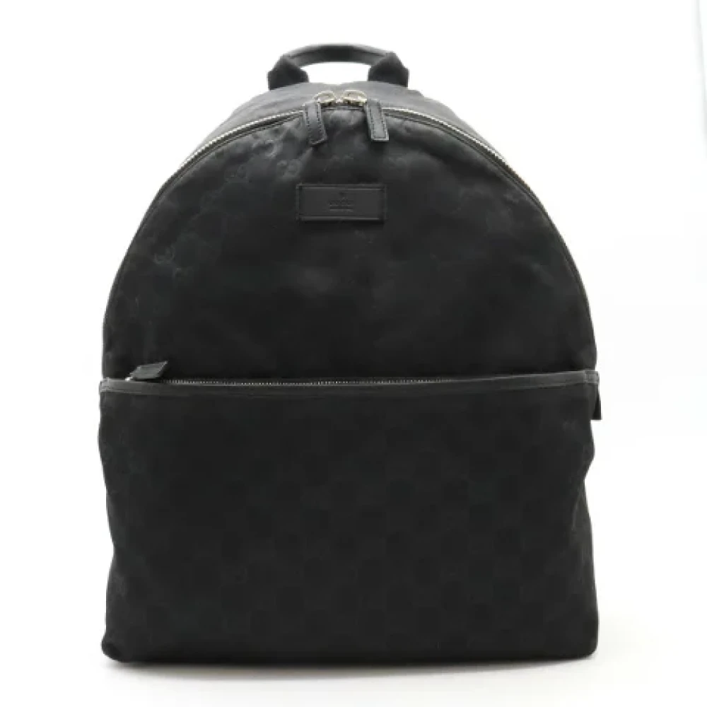 Gucci Vintage Pre-owned Canvas backpacks Black Dames