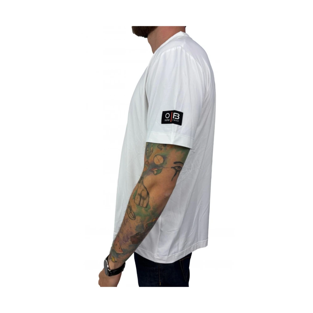 Suns Wit T-shirt met 86% polyamide White Heren