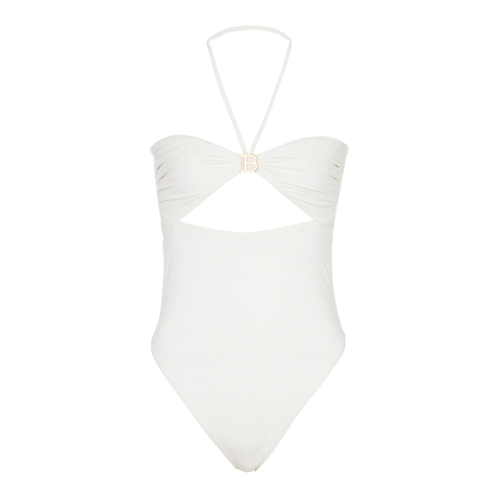 Balmain B bandeau badpak White Dames