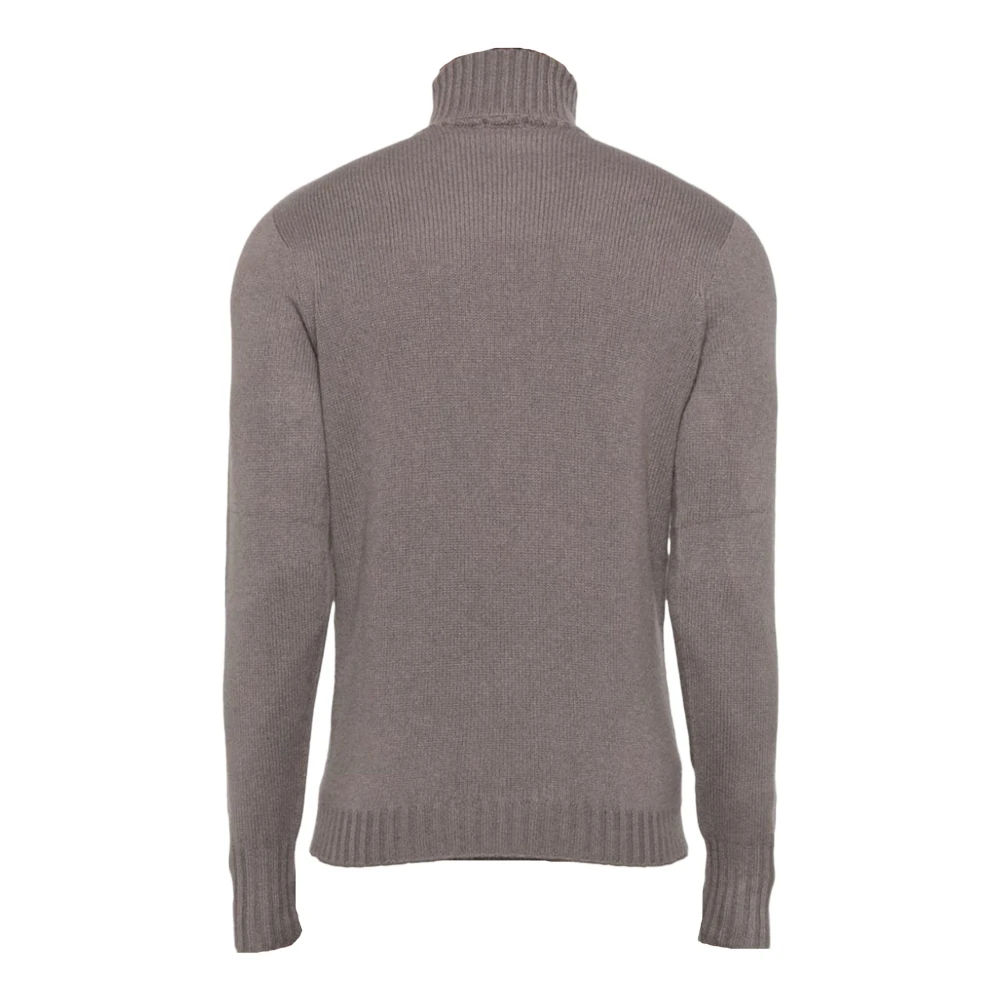 Drumohr Kasjmier Taupe Trui Gebreid Rolhals Gray Heren