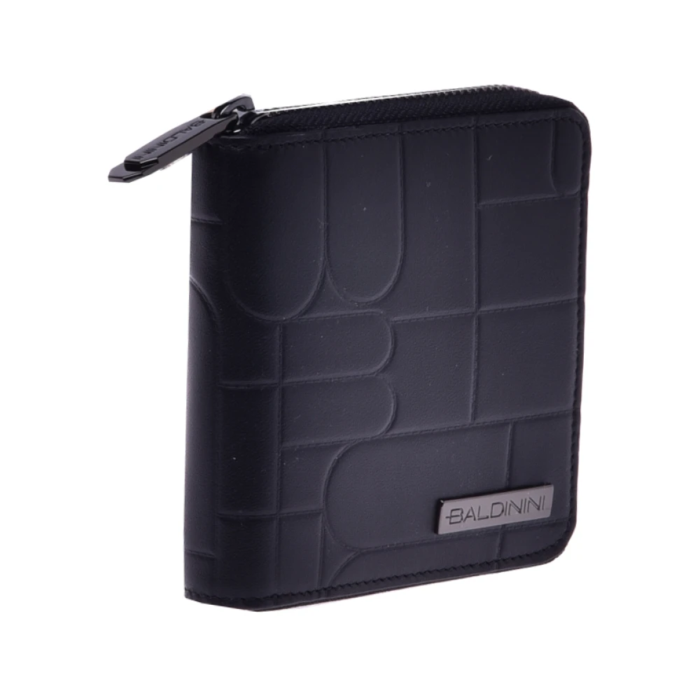 Baldinini Portemonnee met rits en monogram Black Heren