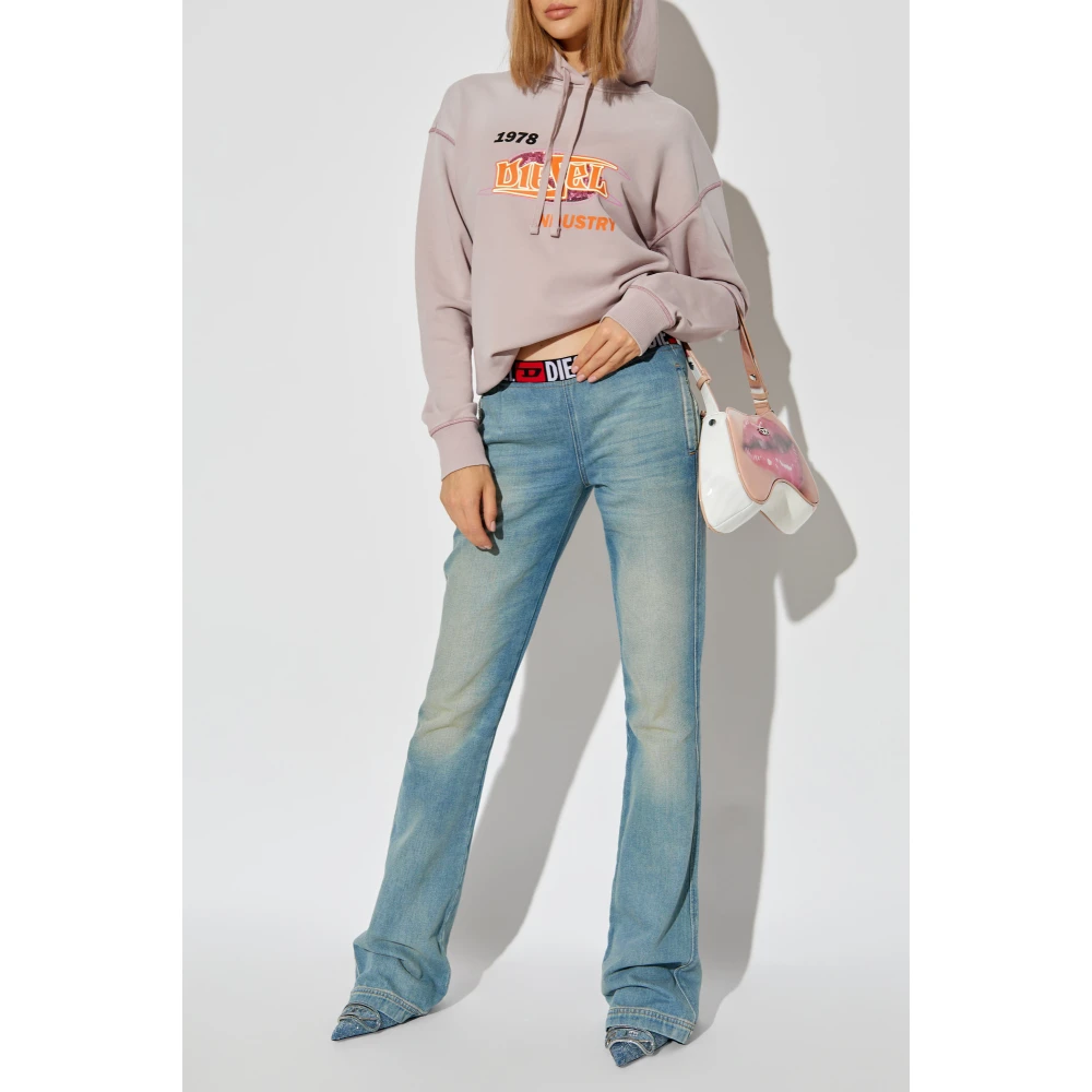 Diesel Jeans met ruwe afwerking D-Eby-S Blue Dames