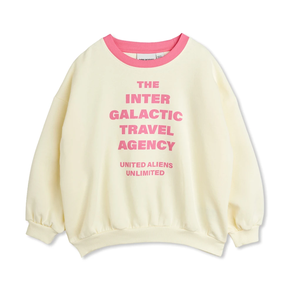 Mini Rodini Unisex Kids Beige Kids Sweatshirts, 8 Y, Sweatshirt With Print