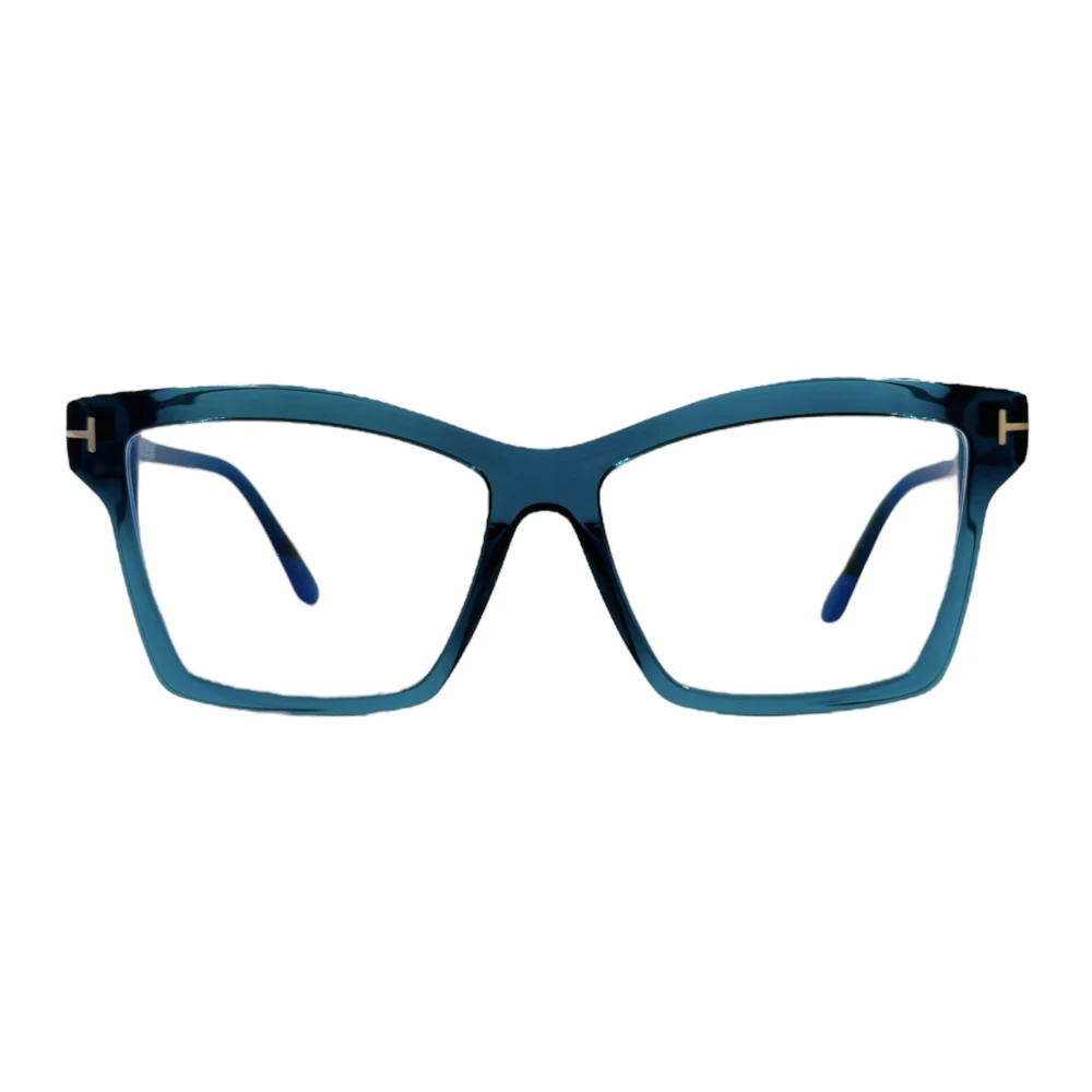 Tom Ford Hoekige Vlinder Zonnebril Aqua Transparant Blue Dames