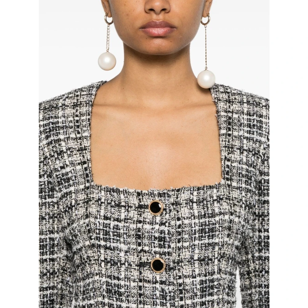 Alessandra Rich Luxe Tweedjas Grijs Aw24 Gray Dames