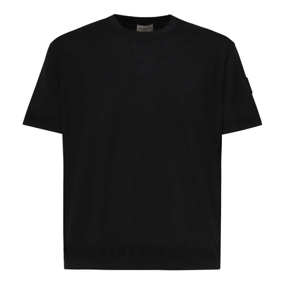 Moncler - Tops > T-Shirts - Black - Moncler - Modalova