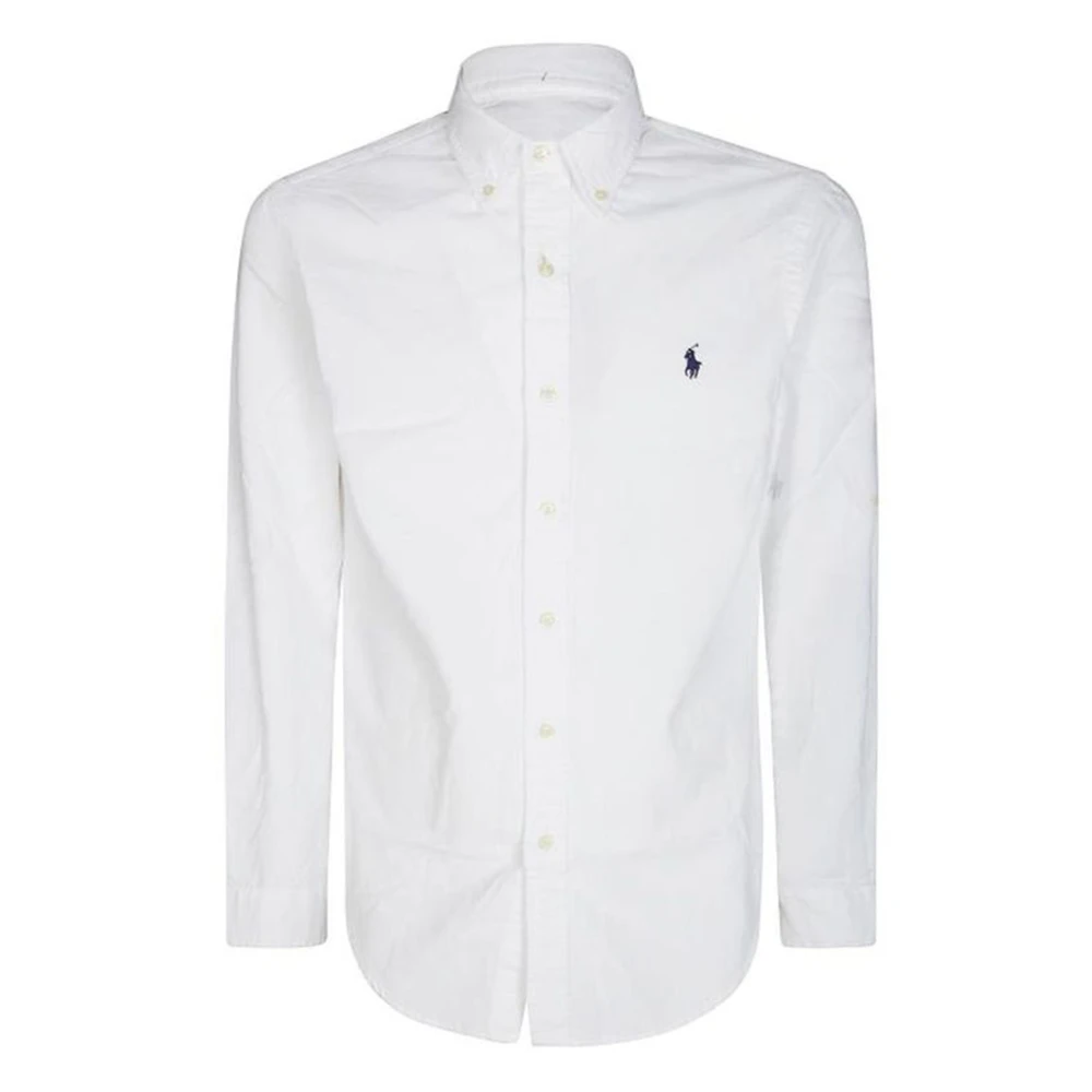 Polo Ralph Lauren Wit Lang Sportshirt met Lange Mouwen White Heren