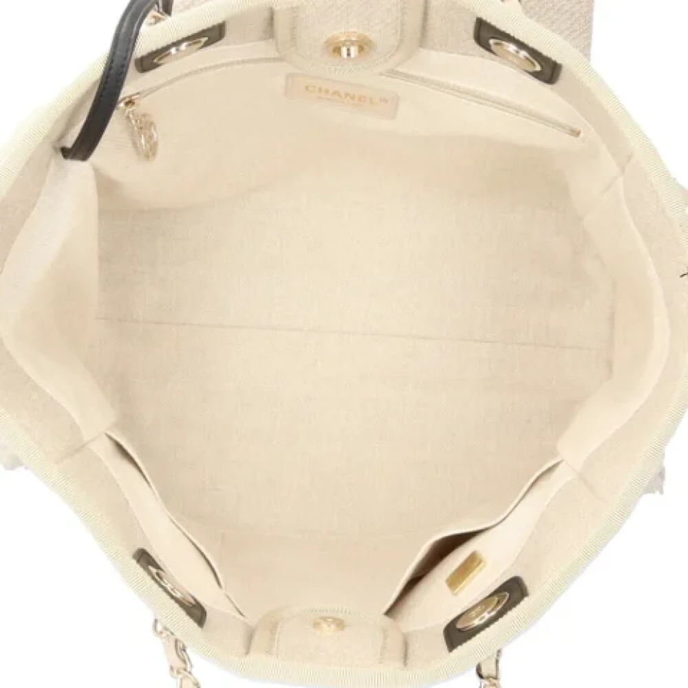 Chanel Vintage Pre-owned Canvas totes Beige Dames