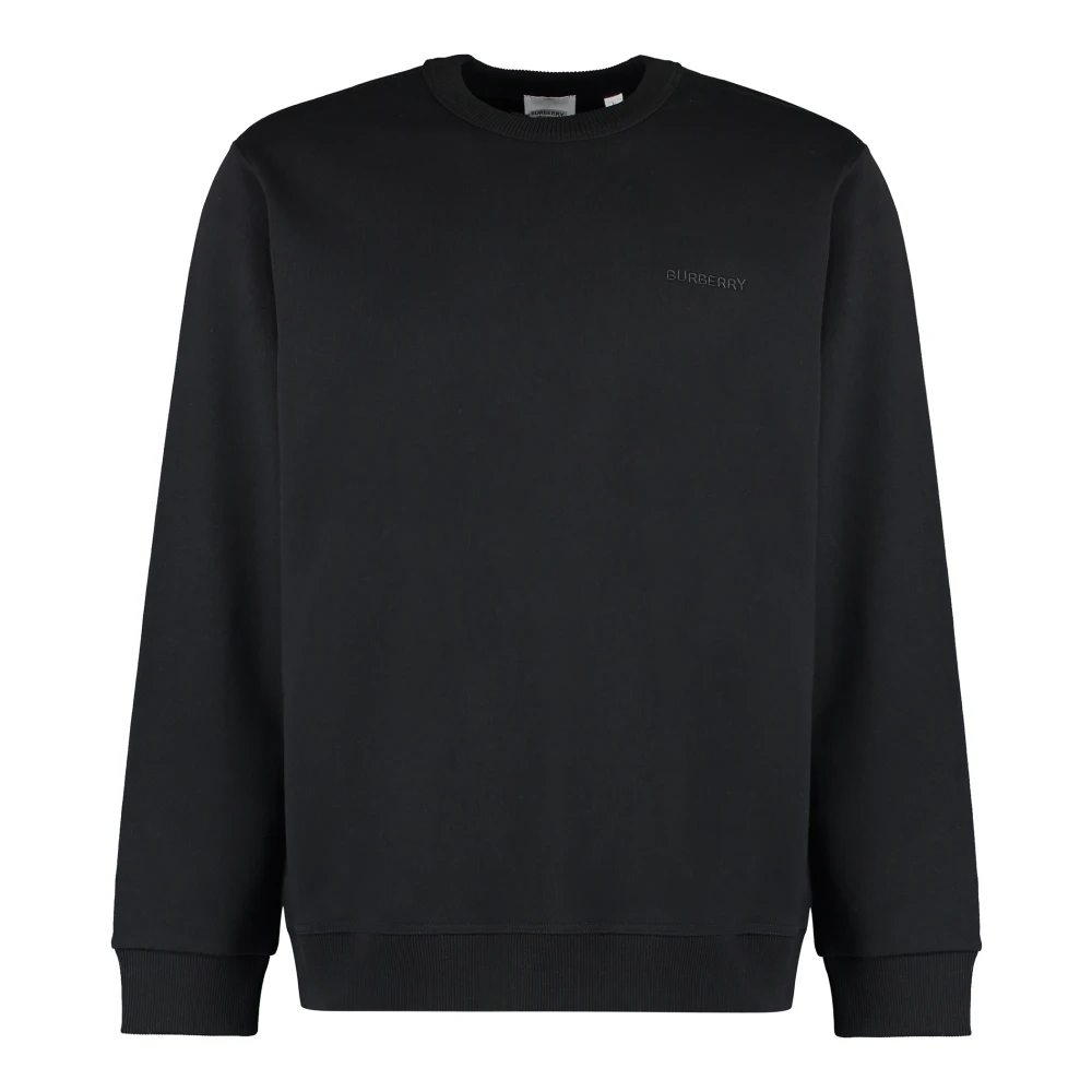 Burberry Katoenen sweatshirt met EKD Check-detail Black Heren