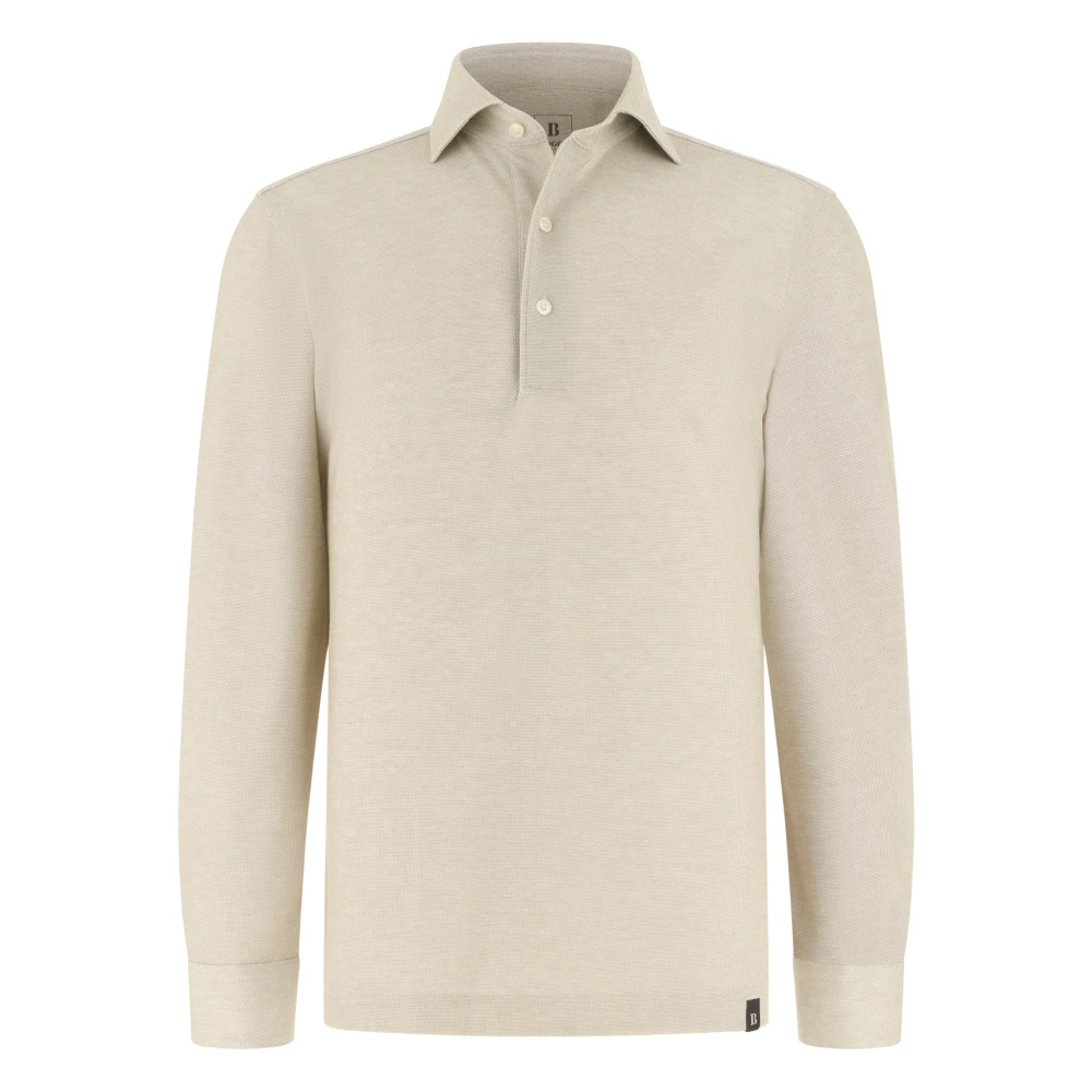 Boggi Milano Homme Beige Tops, Taille: S Polo En Jersey Japonais