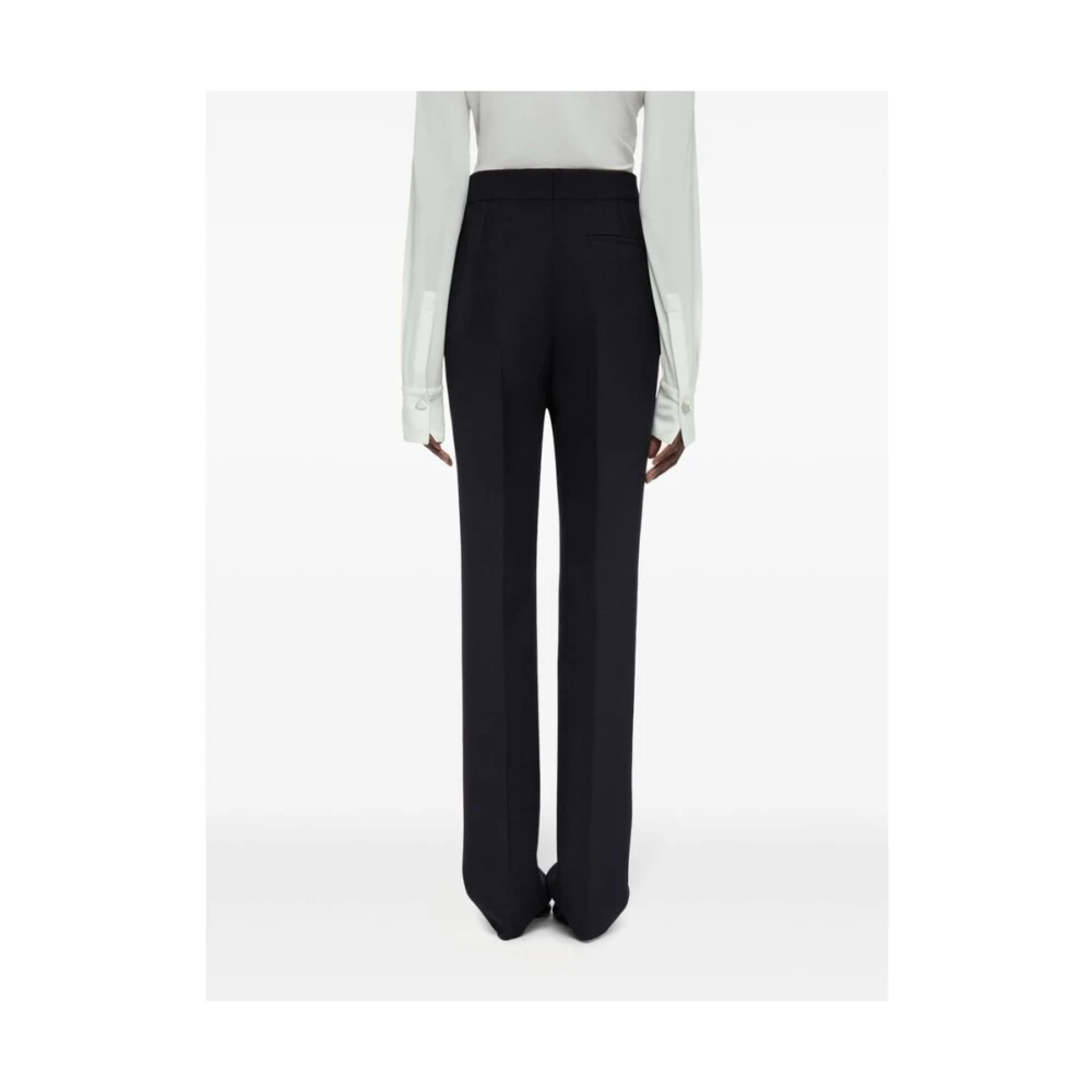 Salvatore Ferragamo Zwarte wollen taps toelopende broek Black Dames