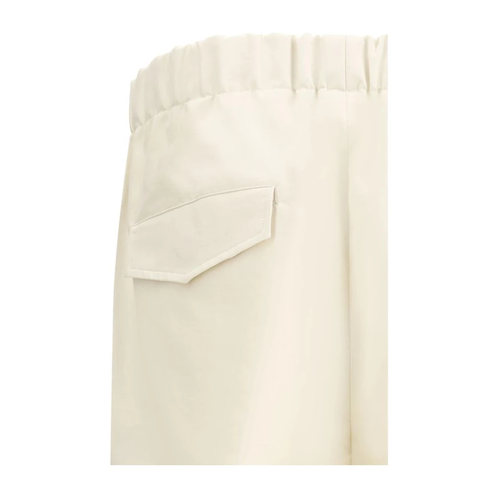 Jil Sander Verstelbare trekkoord katoenen broek met zakken Beige Heren