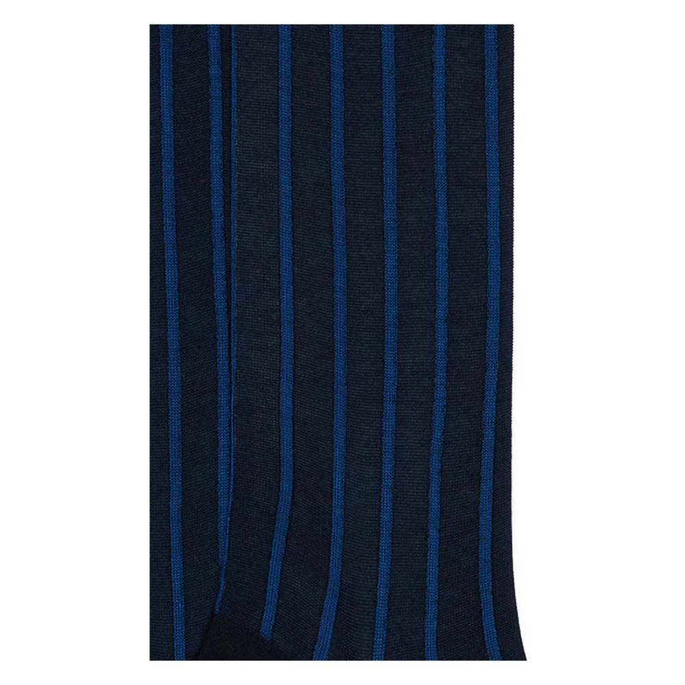 Gallo Blauwe katoenen lange sokken twin ribbel Multicolor Heren