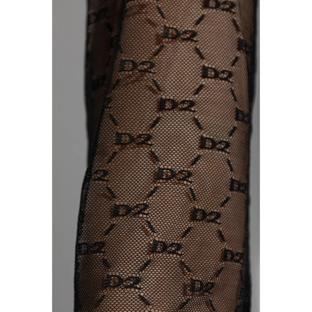 Dsquared2 Kanten top Black Dames