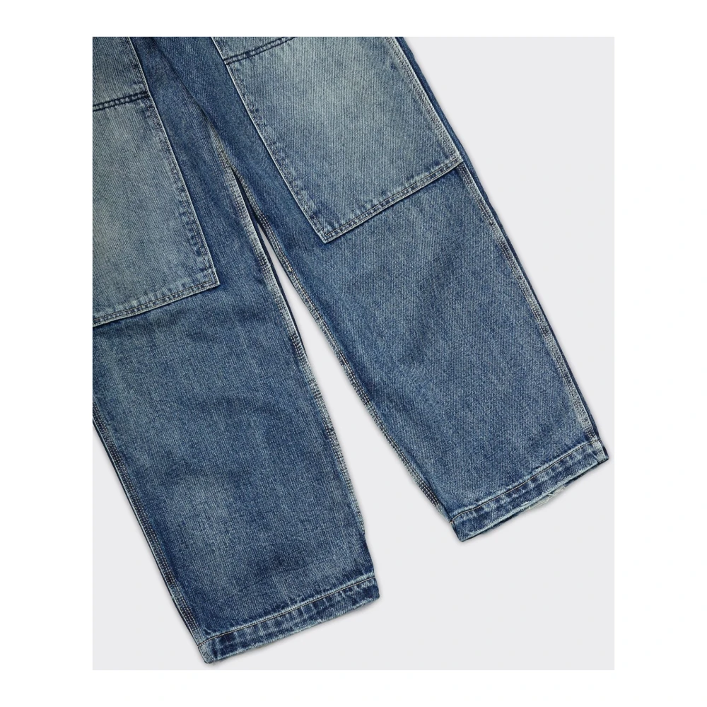 Amish Super Knee Denim Jeans in Blauw Blue Heren