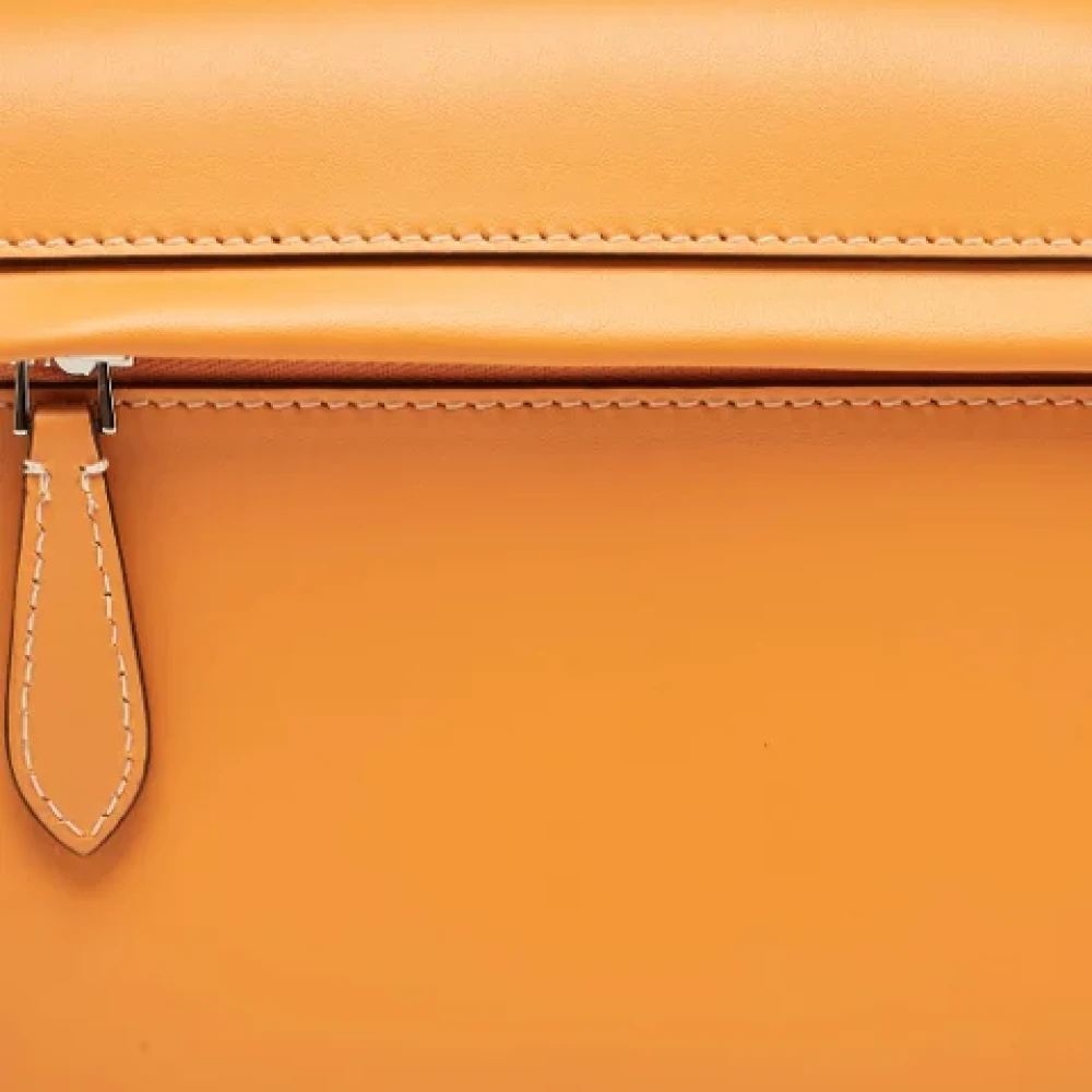 Burberry Vintage Pre-owned Leather crossbody-bags Orange Dames