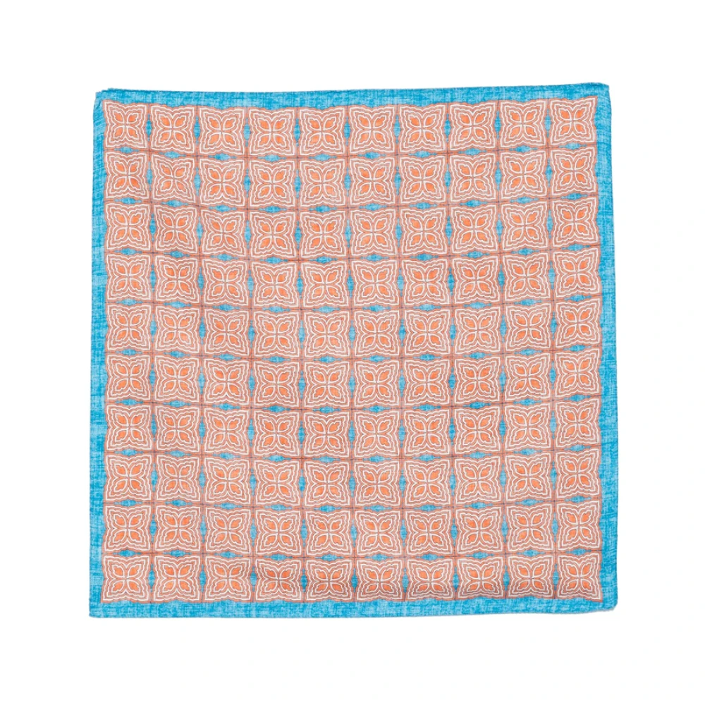 Lady Anne Blauwe Geometrisch Patroon Sjaal Multicolor Dames