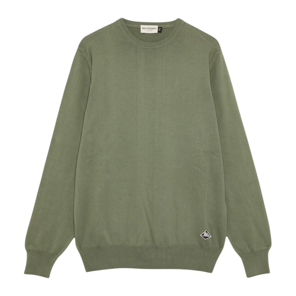 Roy Roger's Beige Crew Neck Cotton Sweater Beige Heren