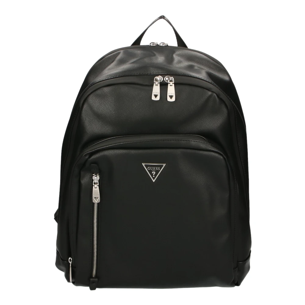Guess Zwarte rugzak met verticale rits Black Unisex