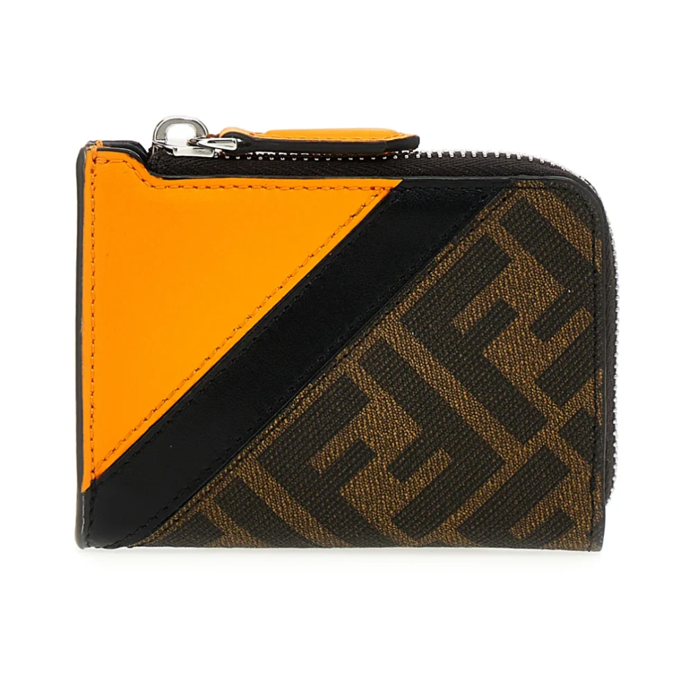 Fendi Diagonal Logo Multicolor Portemonnee Multicolor Heren