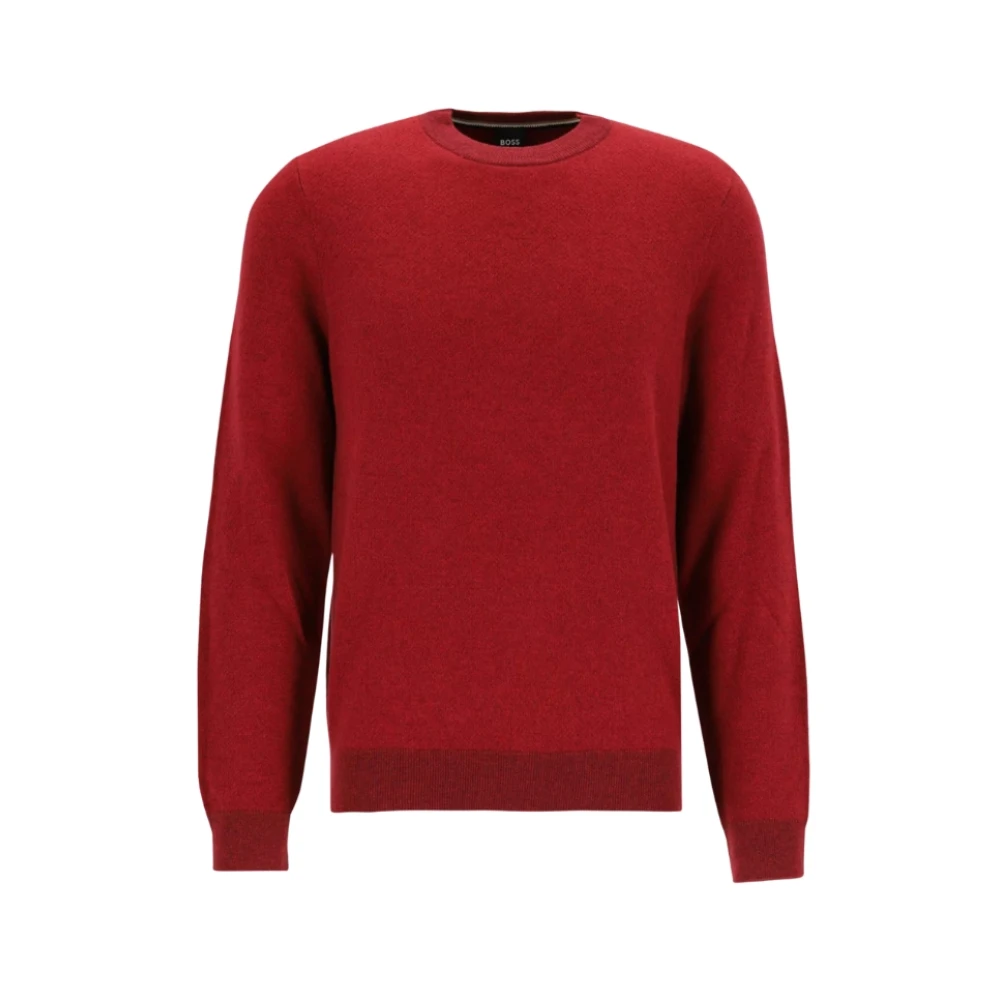 Hugo Men's Red Round-Neck Knitwear, 2XL, Round-Neck Knitwear