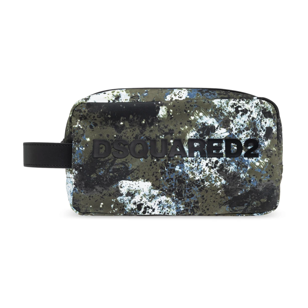 Dsquared2 Cosmeticatas met bedrukt logo Green Heren