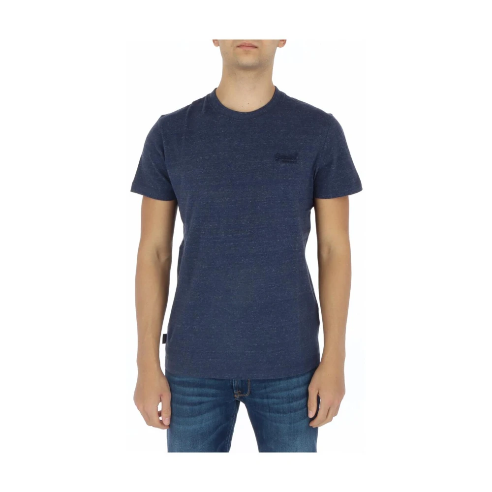 Superdry Gedrukte Crew Neck T-shirt Oranje Blue Heren