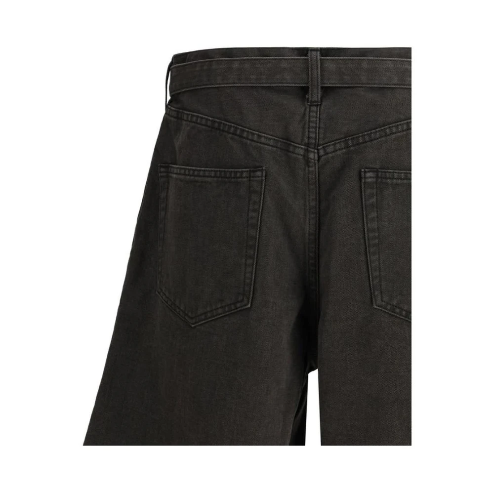 Sacai Zwarte Gewassen Denim Shorts Black Heren