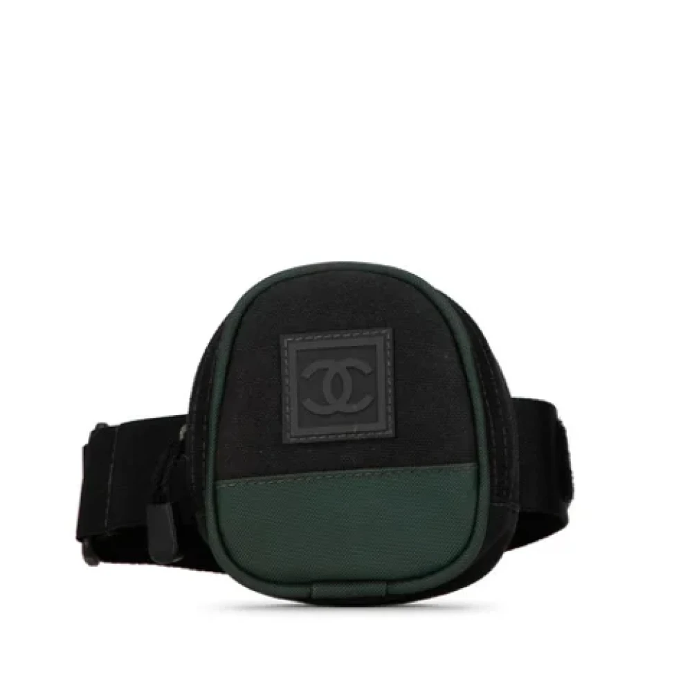 Chanel Vintage Pre-owned Canvas clutches Black Dames