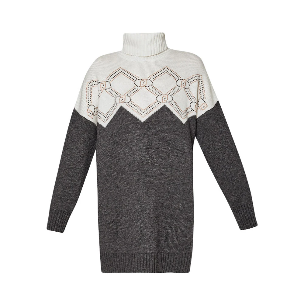 Liu Jo Grijze Sweater Maxi Stijl Gray Dames
