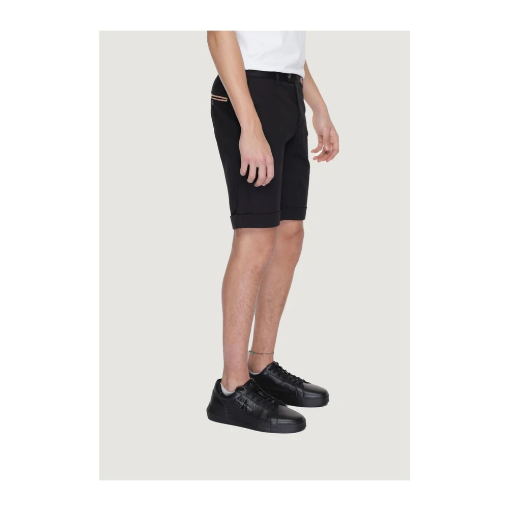 Alviero Martini 1a Classe Stretch katoenen Bermuda shorts Black Heren